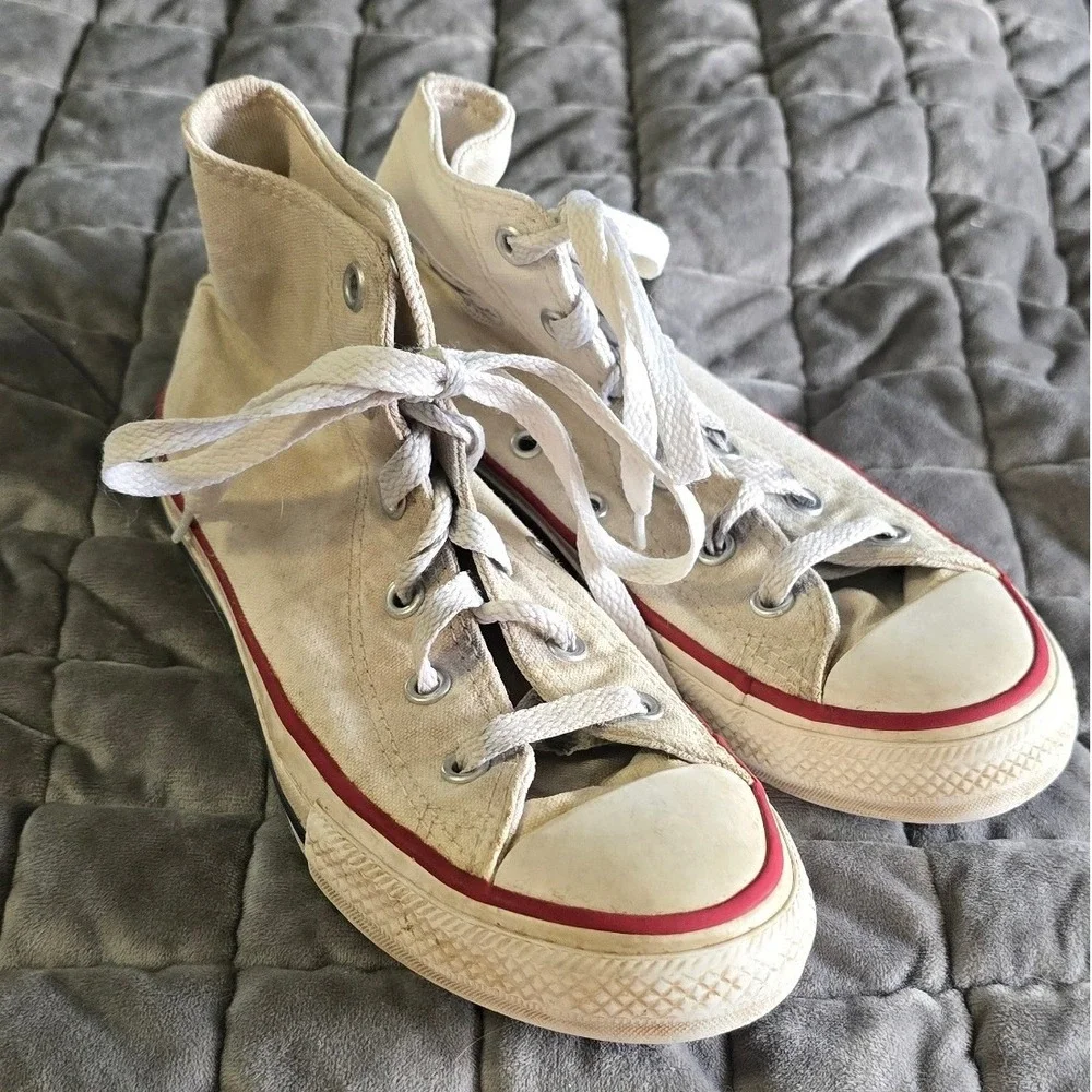 Converse Chuck Taylor All Star High Top Off White Youth Sneakers 3J253 Size 1.5Y